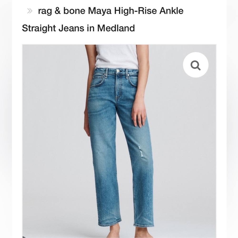 Rag & Bone Maya High-Rise Ankle Straight Jean
